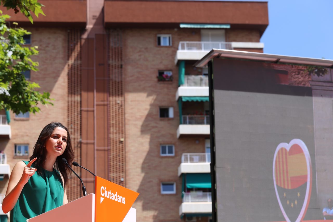 Barcelona, 28 de mayo de 2017, la feminista candidata de C's a la selecciones catalanas, Inés Arrimadas, durante el acto. Lasvocesdelpueblo.