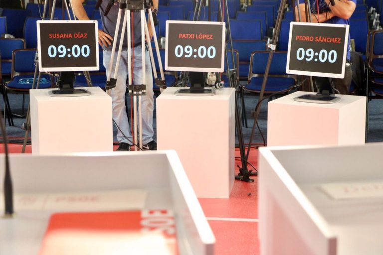 Los candidatos a liderar el PSOE debatirán hoy a 6 días de las primarias del partido ‘rojo’