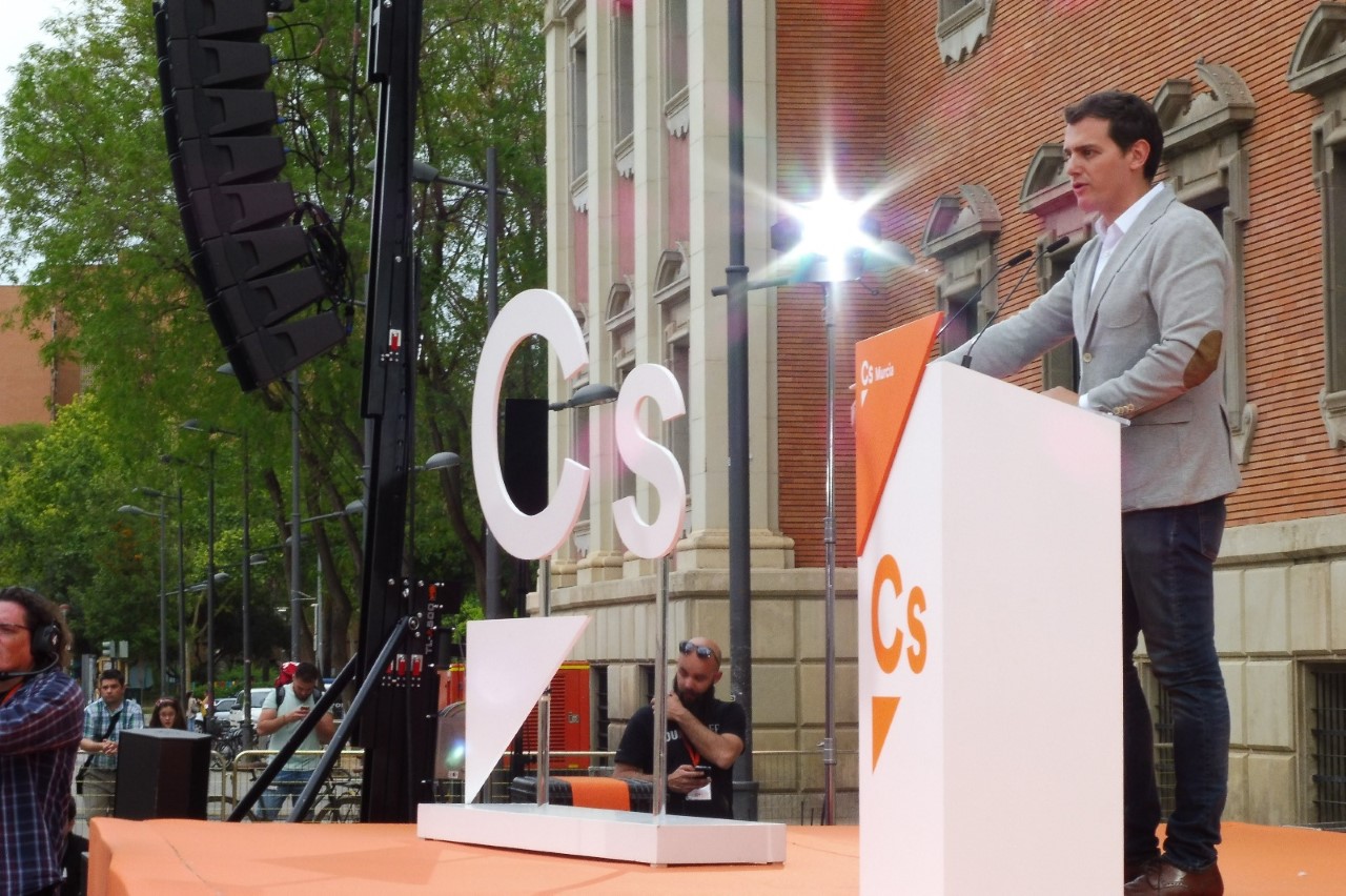 Murcia, 11.05.2017. (Lasvocesdelpueblo)-. En la imagen, el 'fariseo naranjito' actual líder de Ciutadans Partido d ela Ciudadanías Ciudadanos C's, Albert Rivera Día. Lasvocesdelpueblo
