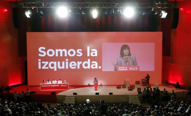 39 congreso del PSOE (Madrid) España, sábado 17 de junio de 2017. La nueva presidenta del PSOE, Cristina Narbona, interviene ante el plenario del 39º. efe