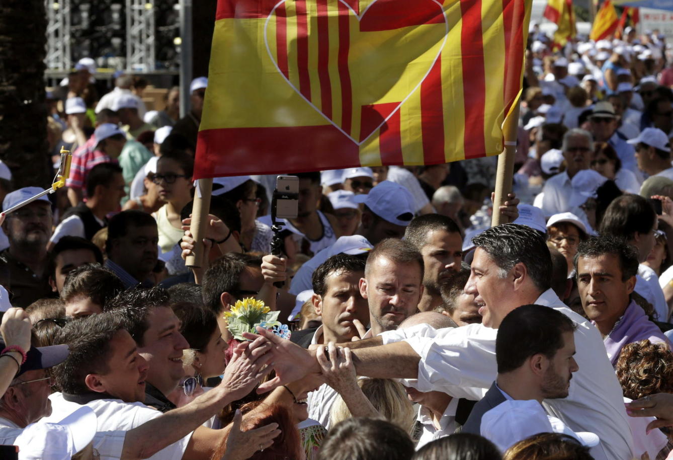Badalona (España). 20.09.2015 (El Confidencial). Hoy estaban convocados los actos centrales de Ciudadanos y el PP antes de las elecciones del 27S. Efe