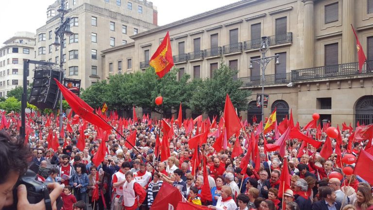 VOX participa en la multitudinaria marcha en «defensa de la Bandera Española de Navarra»