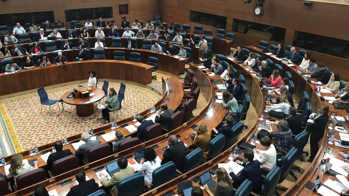 Vista del Pleno de la Asamblea de Madrid, hoy jueves 1 de junio de 2017. Lasvocesdelpueblo.
