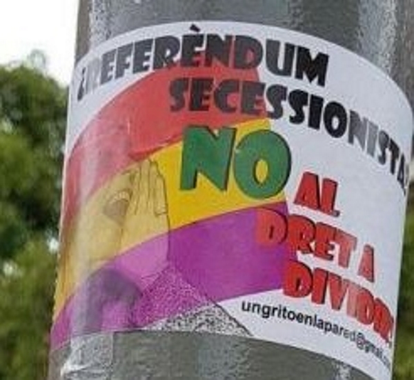 Barcelona (España). Nuevos Barrios (Barcelona) España. (Lasvocesdelpueblo)-. La Izquierda catalana rechaza el referéndum separatista con un 'No, Gracias' y 'No'. Lasvocesdelpueblo (1)