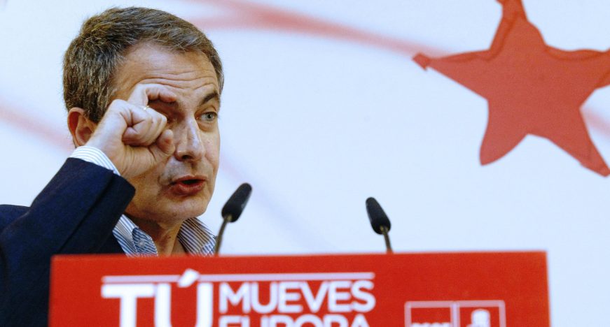 El ex secretario general del PSOE y expresidente del Gobierno, José Luis Rodríguez Zapatero, durante un acto de su formación. Archivo Efe.