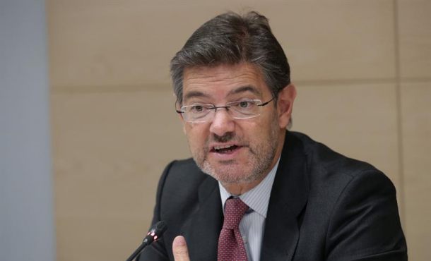 El ministro de Justicia, Rafael Catalá, hoy durante la inauguración de la jornada 'El nuevo marco jurídico de la protección de datos y su incidencia en la Abogacía'. Efe.
