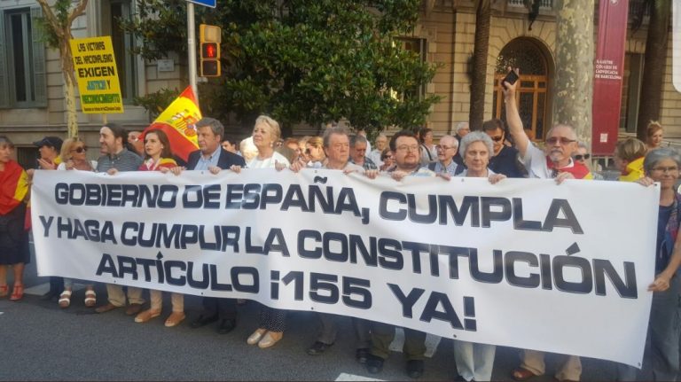 Piden en Barcelona que el Gobierno de la Nación cumpla y haga cumplir la Ley y aplicación del 155