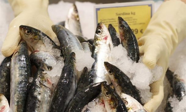 Venta de sardinas en un supermercado gallego. Archivo Efe.