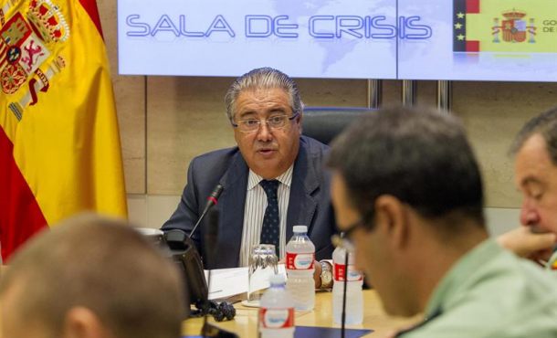 22.08.2017. El ministro del Interior, Juan Ignacio Zoido, durante la reunión celebrada hoy con los máximos responsables. Efe.