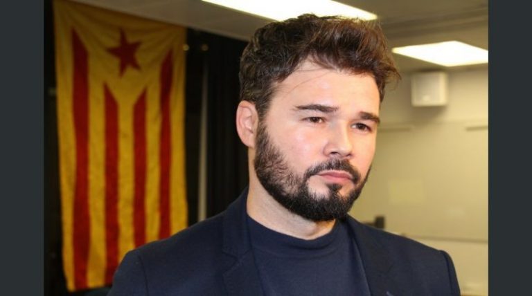 Rufián: «Apelamos a votantes de PP, Cs, PSOE y Podemos a defender el referéndum» de 1-O