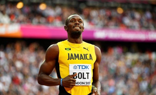 ONDRES (INGLATERRA), sábado 05.08.2017. Jamaica's Usain Bolt reacts after competing the men's 100m semi finals at the London 2017 IAAF World Championships in London, Britain. Efe.