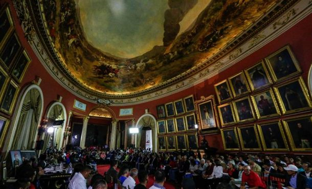 Registro general de la sesión de la Asamblea Nacional Constituyente realizada este sábado, en Caracas (Venezuela). Efe,