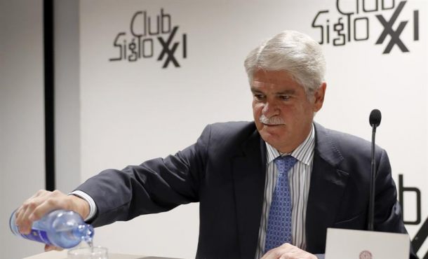 28.09.2017. El ministro de Asuntos Exteriores, Alfonso Dastis, participa en un acto del Club Siglo XXI, titulado 'La Europa necesaria', hoy en Madrid. Efe.