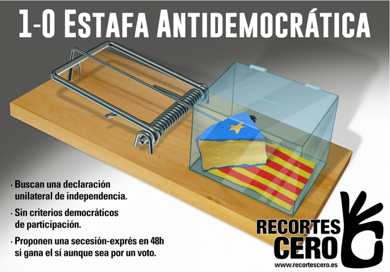 La Izquierda catalana denuncia la «estafa antidemocrática» en un manifiesto contra el 1-O