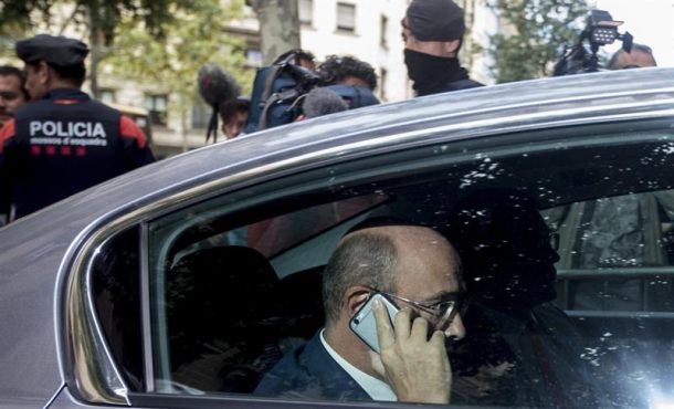 CATALUÑ (ESPAÑA), 26.09.2017. El coronel de la Guardia Civil Diego Pérez de los Cobos, a su llegada a la reunión de mandos policiales que la Fiscalía. Efe