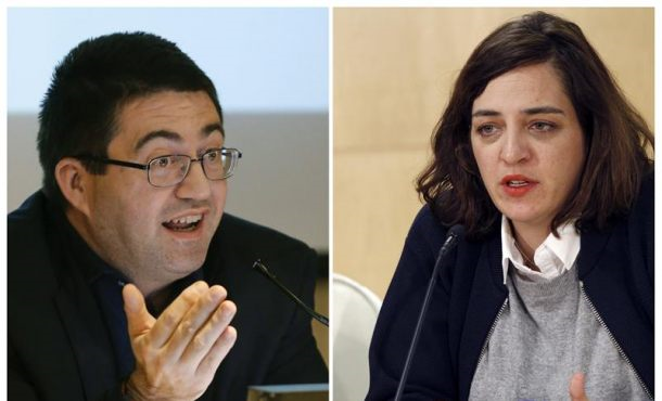 Fotografías de archivo de los concejales del equipo de Gobierno de Manuela Carmena Carlos Sánchez Mato y Celia Mayer. efe