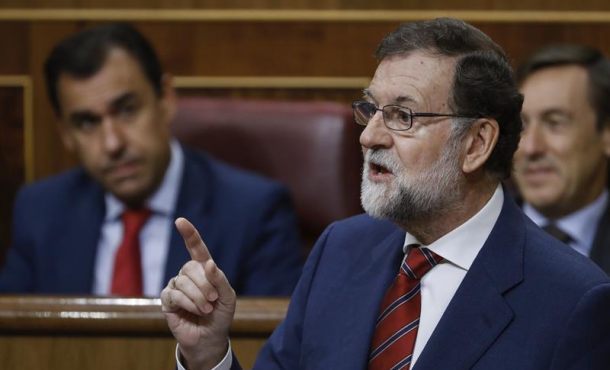 MADRID (ESPAÑA), 13.09.2017. El presidente del Gobierno, Mariano Rajoy, interviene en la sesión de control celebrada hoy en el Congreso. Efe.