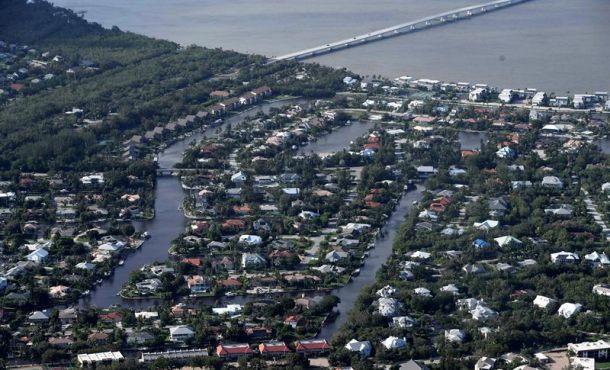 Miami (EE.UU.), 12.09.2017. Vista aérea de Florida tras el paso del huracán Irma, en Florida el 11 de septiembre. Efe