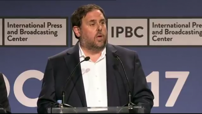 BARCELONA (ESPAÑA), 1.10.2017. El consejero de Hacienda y Economía y vicepresidente de la Generalidad de Cataluña. Oriol Junqueras Vies (ERC). Lasvocesdelpueblo