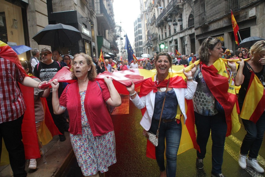 CATALUÑA) (ESPAÑ, Manifestación contra el 1-O y por España. Lasvocesdelpueblo (70)