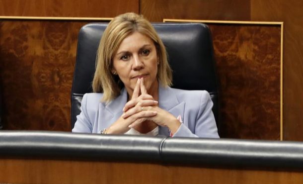 MADRID, 24.10.2017. La ministra de Defensa, María Dolores de Cospedal la semana pasada en el Congreso. Efe.