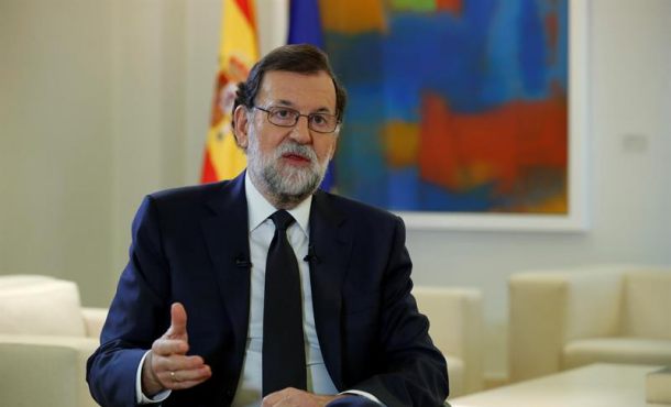 MADRID (ESPAÑA), 08.10.2017.El presidente del Gobierno español, Mariano Rajoy, se ha mostrado contrario a la negociación para resolver el desafío independentista catalán. Efe.