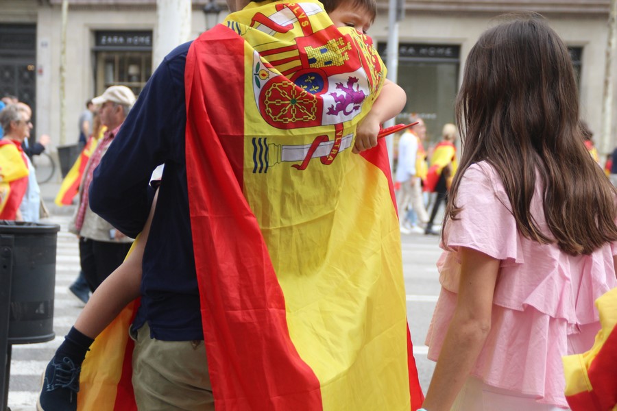 Plaza de Cataluña (BARCELONA) ESPAÑA, 12.10.2017. Manifestación 12-Oc 2017 en Barcelona, Lasvocesdelpueblo (279)