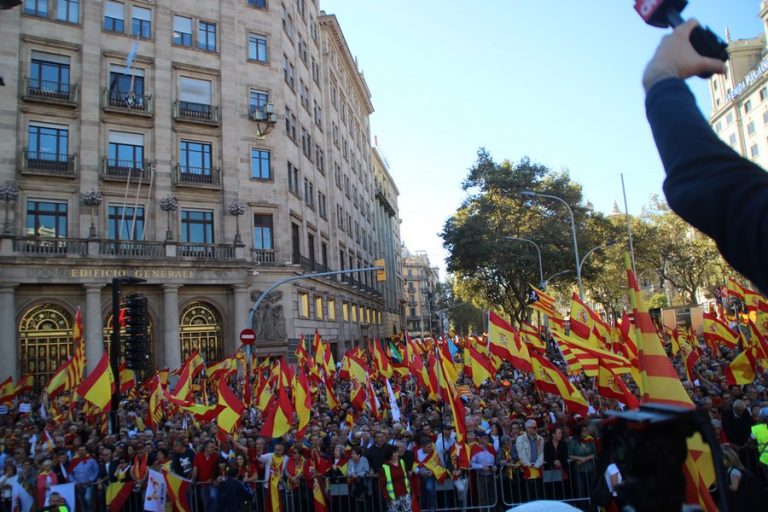 Los catalanes pacíficos clamarán mañana 11-N en Gerona con «banderas de España y Cataluña»