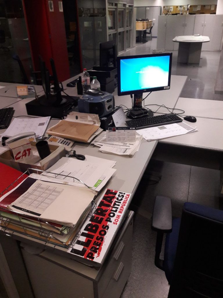 Filtran imagen del despacho del Caporal separatista de los Mozos en San Andrés de la Barca