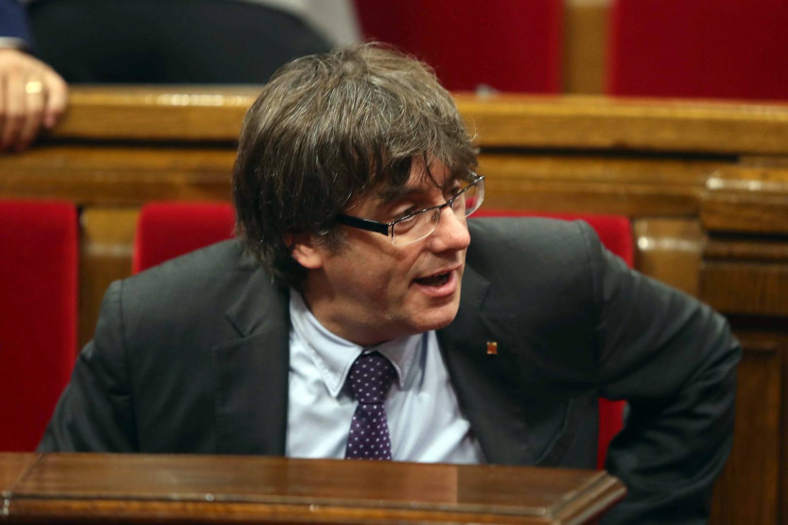 El fugitivo ex presidente del Gobierno regional de Cataluña, Carles Puigdemont Casamajò, en una imagen reciente en el Parlamento de Cataluña. Efe