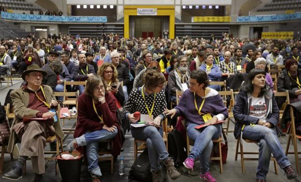 GRANOLLERS (BARCELONA) CATALUÑA (ESPAÑA), 12.11.2017. La CUP celebra una asamblea nacional extraordinaria para elegir entre cuatro posibles escenarios de cara a las elecciones del 21D. Efe