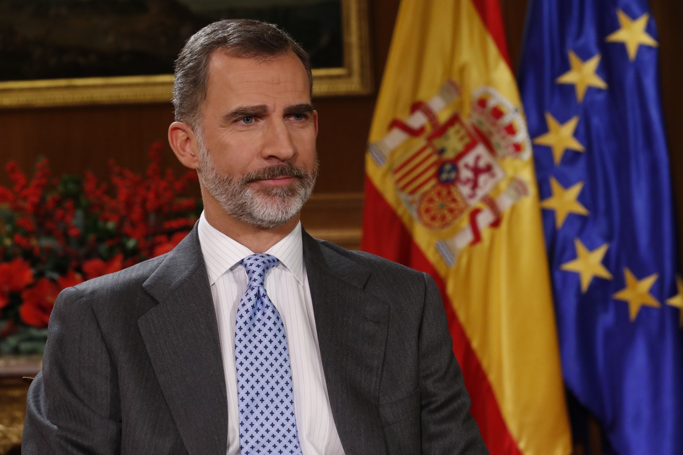 MADRID (ESPAÑA), 24.12.2017. Mensaje de Navidad de Su Majestad el Rey. El Rey recuerda el «triunfo» de España ante separatismo que «enfrenta a familias» en Cataluña. lasvocesdelpueblo.