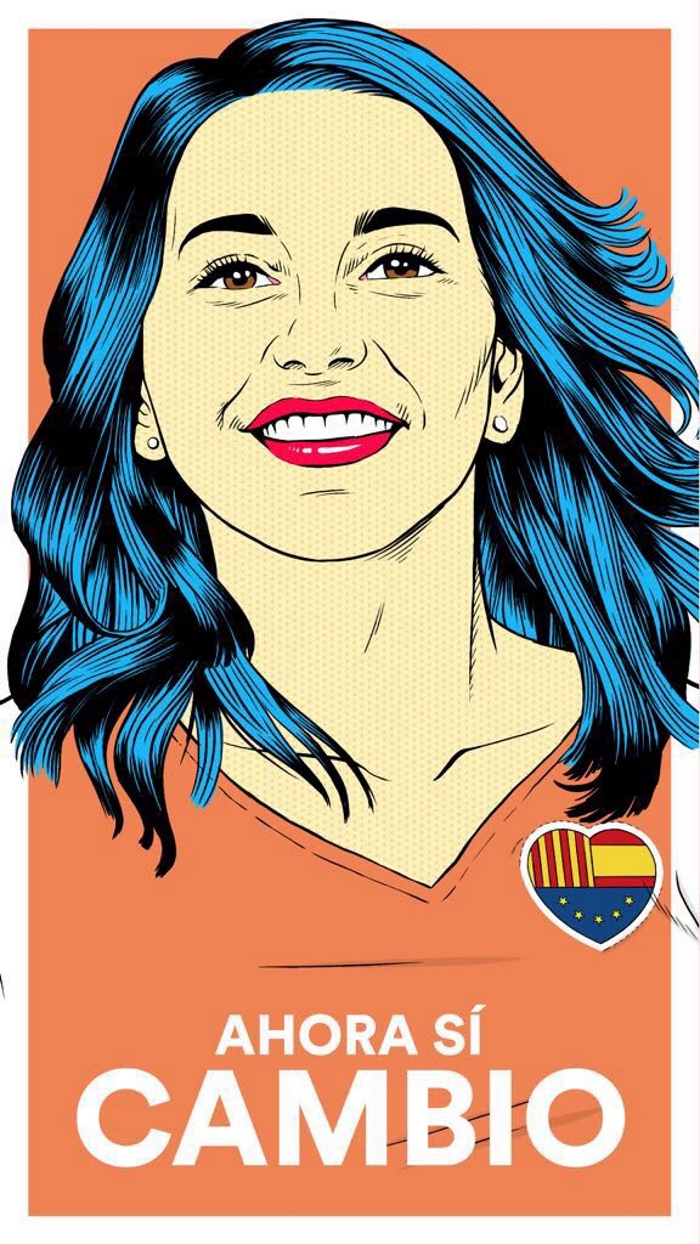 TARRAGONA (ESPAÑA), 10.12.2017. Cartel de campaña d ela candidata de Ciudadanos Cs, Inés Arrimadas García, a la Generalidad de Cataluña. Lasvocesdelpueblo.