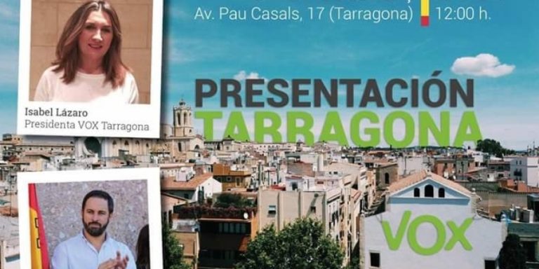 Presentación de VOX en Tarragona el próximo domingo 28 de enero