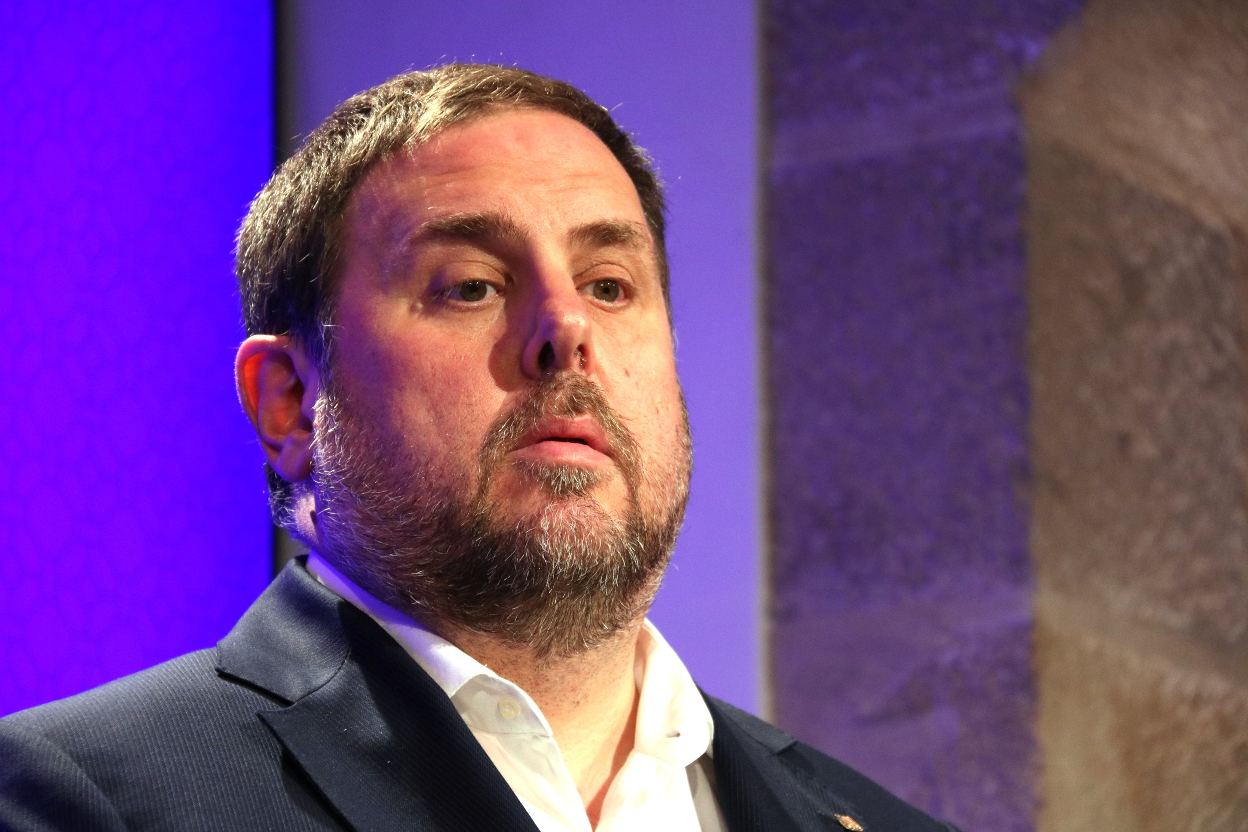 El alias 'osito' y también 'junqui', Oriol Junqueras Vies, golpista rebelde separatista durante su etapa de exvicepresidente del gobierno cesado. Archivo ACN