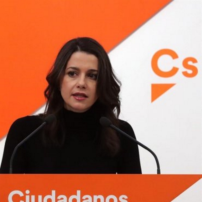 MADRID (ESPAÑA), 22.1.2018. La líder de Ciudadanos en Cataluña Inés Arrimadas , durante la rueda de prensa tras la reunión de la ejecutiva del partido en Madrid. Efe