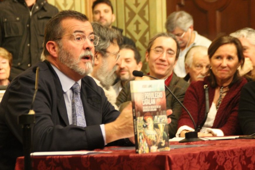 BARCELONA, 25.1.2018. Presentación de «El Privilegio Catalán, 300 años del negocio de la Burguesía Catalana'. 'Ñ Pueblo Lasvocesdelpueblo (70)