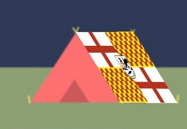 BARCELONA (TABARNIA) ESPAÑA, 22.02.2018. vista de una bandera de Tabarnia en un cartel de convocatoria. Coordinador por Tabarnia (CxTabarnia). Lasvocesdelpueblo (1)