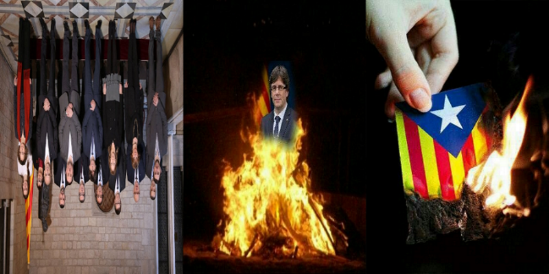 Combo de fotografía de los principales enemigos de las libertades fundamentales de los disidentes en Cataluña, el gobierno golpista. Lasvocesdelpueblo.