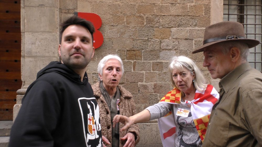 LAZA BONSUCCÉS DE BARCELONA (BARCELONA) ESPAÑA, 04.03.2018. El creador de Tabarnia, Daniel De La Fuente (i). Lasvocesdelpueblo