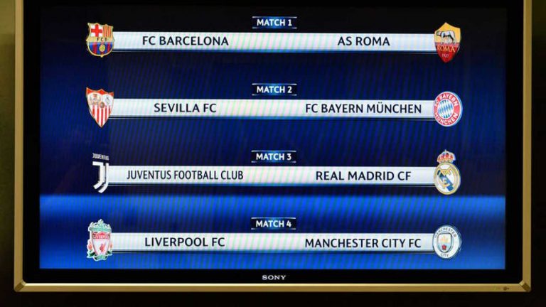 Juventus-Real Madrid, Barcelona-Roma y Sevilla-Bayern en cuartos de Liga de Campeones