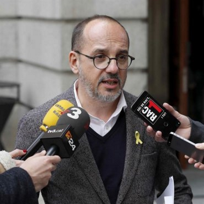 MADRID (ESPAÑA), 03.04.2018. El portavoz del PDeCAT en el Congreso, Carles Campuzano, han rechazado hoy la comparación que hace el PP entre los (CDR) y la 'kale borroka'. Efe