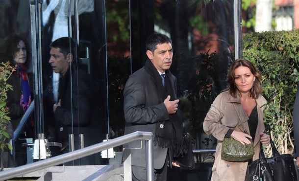 MADRID (ESPAÑA), 16.04.2018. El mayor de los Mossos Josep Lluis Trapero, a la salida hoy de la Audiencia Nacional, donde la jueza Carmen Lamela. Efe.