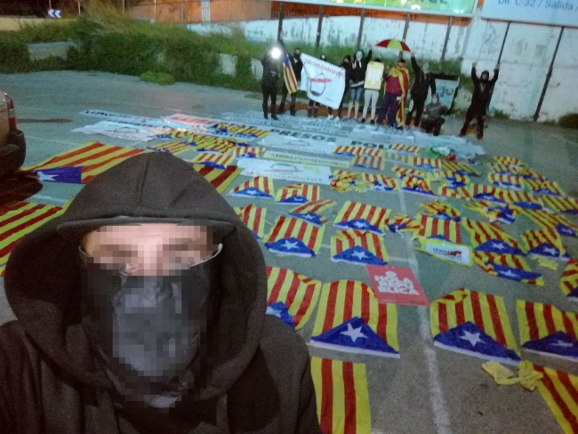 MARESME (BARCELONA), 03,04.2018. Los en la imagen, miembros de «Segadors del Maresme», una plataforma de la resistencia anti 'Nazionalista' en Cataluña. Lasvocesdelpueblo