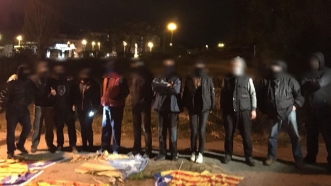 MARESME (BARCELONA) ESPAÑA, 15.04.2018. Vista de la foto de familia de la Operación Cansino de la entidad española «Els Segadors del Maresme». Lasvocesdelpueblo