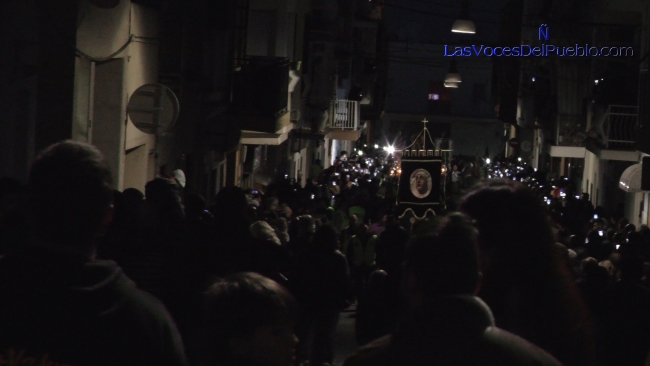 PALAFOLLS (BARCELONA) ESPAÑA, 29.04.2018. Vista más de 15 mil personas en las calles del centro de Palafolls por el Jueves Santo de 2018. Lasvocesdelpueblo