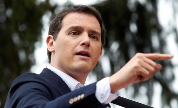 San Lorenzo de El Escorial (MADRID) ESPAÑA, 21.04.2018. El líder de Ciudadanos, Albert Rivera, durante su intervención.. Efe.