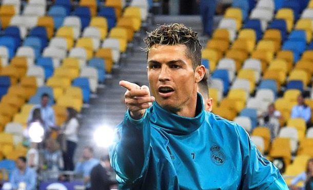 KIEL (UCRANIA), 25.05.2018. Real Madrid's Cristiano Ronaldo gestures during his team's training session at the NSC Olimpiyskiy stadium in Kiev, Ukraine. Efe
