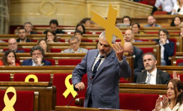 PARLAMENTO DE CATALUÑA (BARCELONA) ESPAÑA, 25.05.2018. El portavoz del grupo parlamentario de Ciudadanos, Carlos Carrizosa. efe