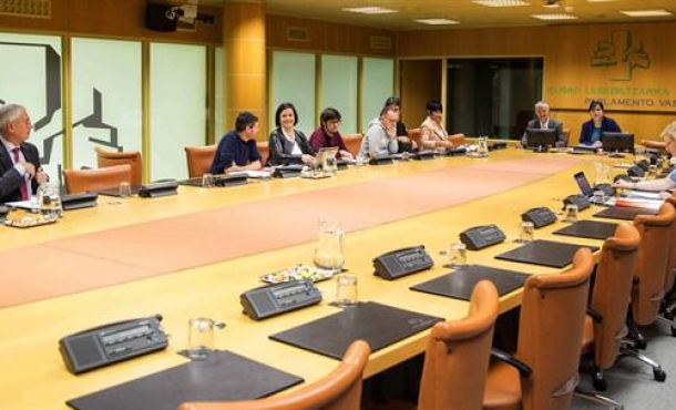 VITORIA (ESPAÑA), 23.05.2018. Los representantes dl PP, EH Bildu, Elkarrekin Podemos, PNV y PE-EE. Efe